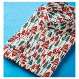 Multicolor cotton-blend men's printed full sleeve shirt with regular collar, suitable for various occasions