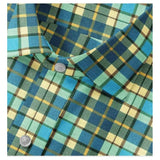 Green-Yellow cotton blended checked full sleeve shirt for men on hanger