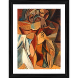 Multicolor wooden framed painting "Friendship 1908", lightweight wall mount, size 14"x18