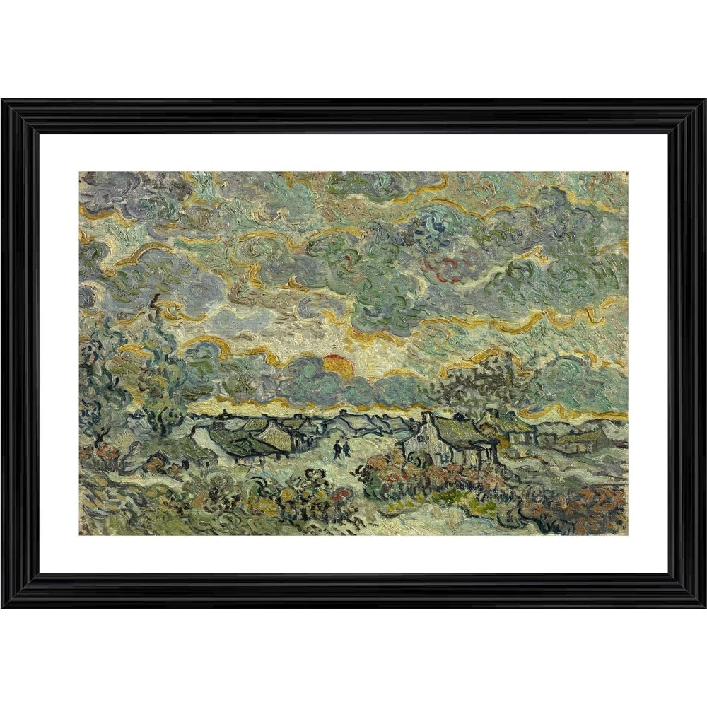 Multicolor wood framed painting of Reminiscence of Brabant 1890 for wall mount, lightweight photo frame with vibrant colors