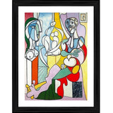 Multicolor wood photo frame with 'The Sculptor' 1931 painting, lightweight for wall mounting (14x18)