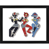 Multicolor wooden framed photo frame with Lady Dancers painting, lightweight for wall mount (14x18 inches)