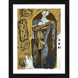 Multicolor wood-framed Gautam Buddha painting, 14"x18", lightweight wall mount