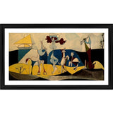 Multicolor wood framed Joy of Living 1946 painting photo frame, lightweight and wall-mounted for home decor