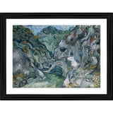 Multicolor wood framed Ravine 1889 painting, lightweight for wall mounting