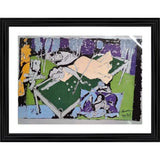 Multicolor wood framed painting photo frame featuring "The Culture - 1 Painting With Wood," lightweight for easy wall mounting, 14"x18" size