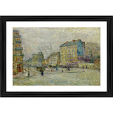 Multicolor wood-framed Boulevard de Clichy 1887 painting with lightweight wall mount, vibrant art display