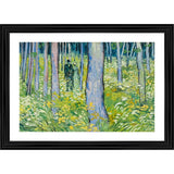 Multi-colored wood framed Two Lovers & Undergrowth 1886 painting for wall mount, lightweight and vibrant artwork display