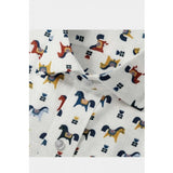 Multicolor cotton-blend printed men's full sleeve shirt on hanger