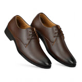 Men's Faux Leather Formal Shoes (Brown)