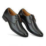 Men's black faux leather lace-up formal shoes - versatile footwear for formal events