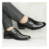 Men's Faux Leather Formal Shoes (Black)