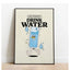Black paper print Daily Reminder Drink Water wall frame with glass, lightweight and smooth texture for daily motivation