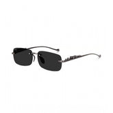 Metal rectangular sunglasses, multi-color with UV400 protection for unisex use