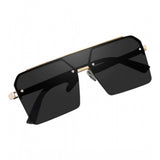 Multi-colored polycarbonate retro square sunglasses with UV400 protection, versatile for men and women