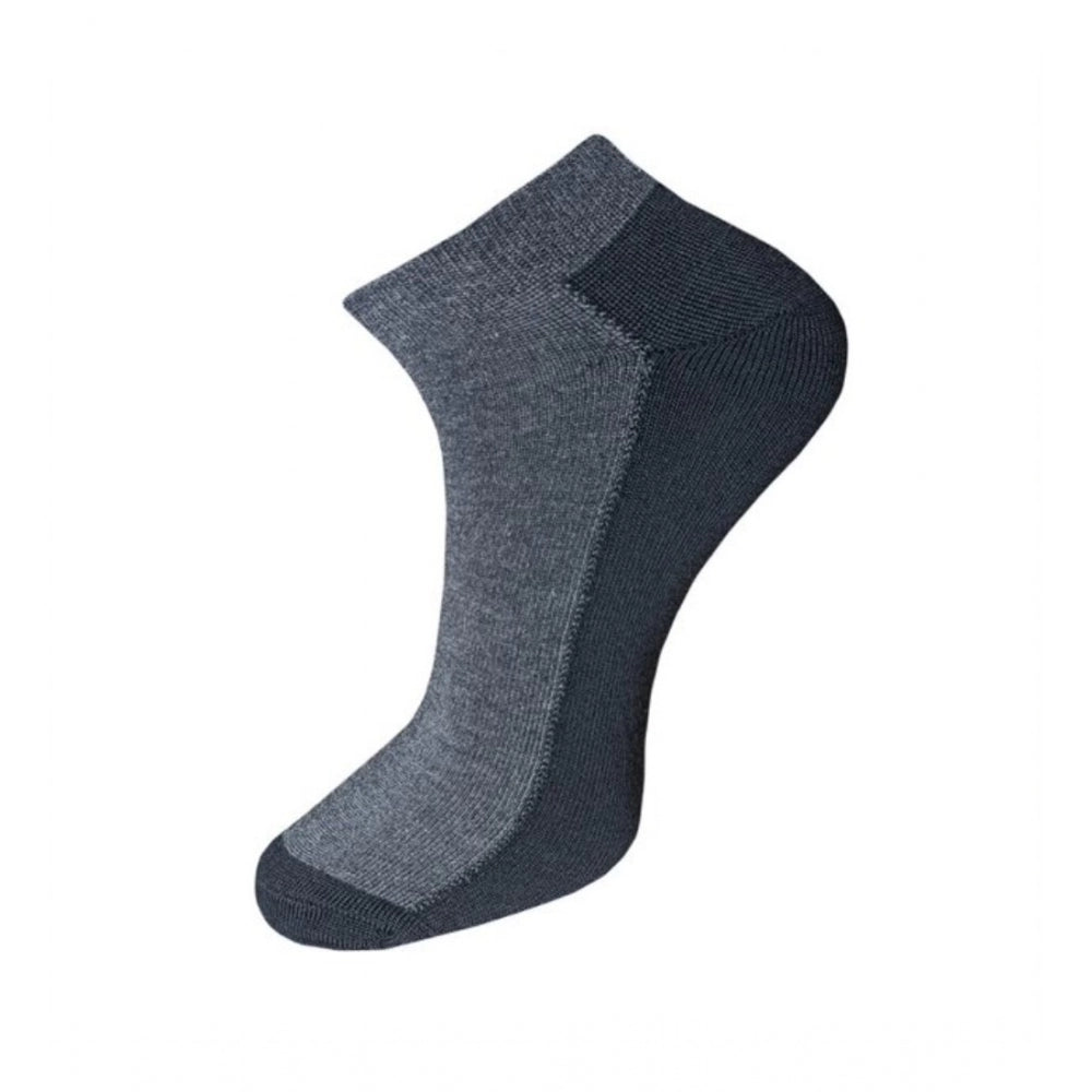 Multicolor unisex cotton casual ankle socks set, solid pattern for versatile style