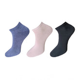 Multicolor unisex cotton ankle-length solid socks set for casual wear