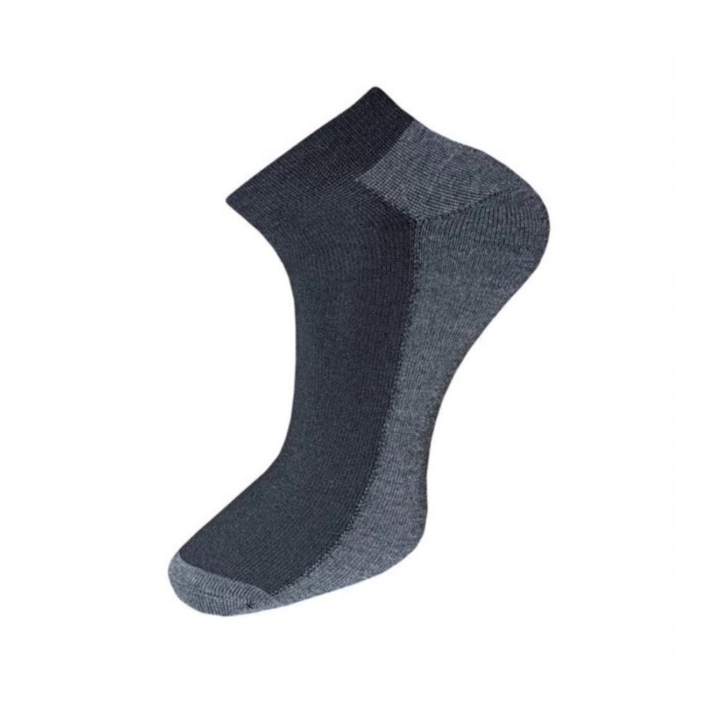 Multicolor unisex casual cotton solid ankle-length socks set, patterned with vibrant solids
