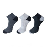 Multicolor unisex cotton solid ankle socks set - casual wear on display