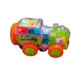 Assorted plastic engine block educational toys - 48 blocks with moving wheels for kids aged 3+ years, promoting fine motor skills and imagination development