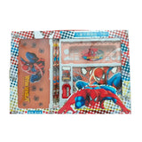 Assorted plastic Spiderman stationery kit for kids aged 3+, comprehensive combination set