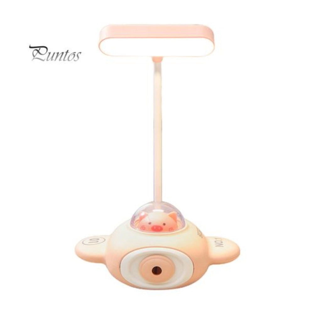 Assorted plastic mini desk lamp, multifunctional (rechargeable, pen holder, sharpener), ideal for home, office, study room & bedroom