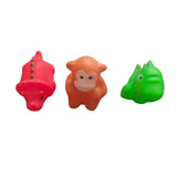 Small size rubber Chu Chu animal toys for babies 6+ months, colorful, engaging during bath time