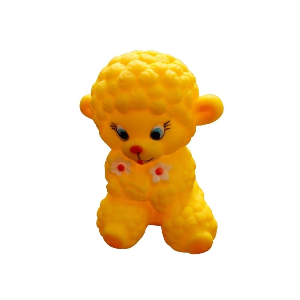 Assorted rubber Chu Chu toys (Lamp-Kitten-Duck-Bear mixed): Engaging bath time play for 6+ months old, enhances sight, sound, hand-eye coordination, and thinking skills