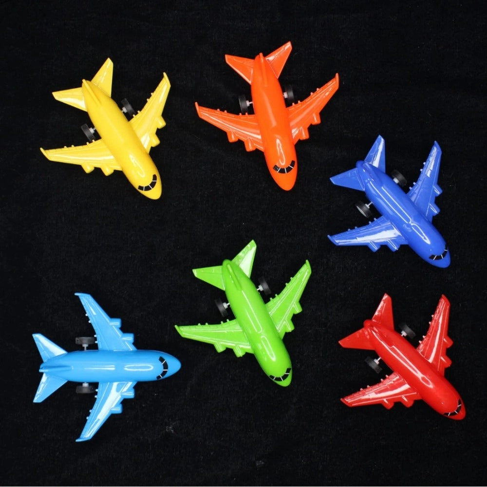 Assorted color plastic airplane toy for kids aged 3+, perfect for playtime and home decor