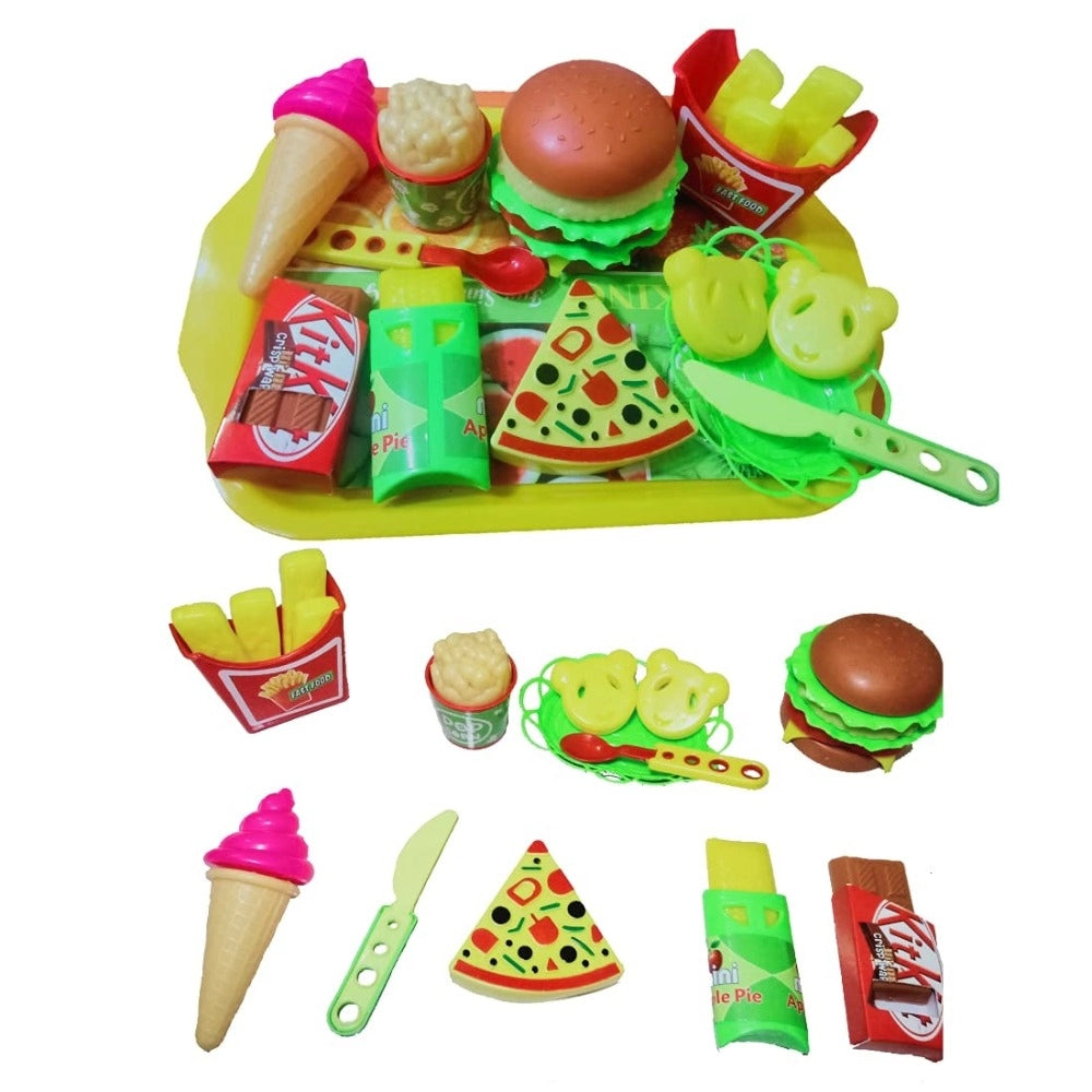 Assorted plastic pizza set for kids, encourages creativity and develops fine motor skills