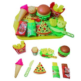 Assorted plastic pizza set for kids, encourages creativity and develops fine motor skills