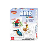 Assorted cardboard bird puzzles for educational play (3+ years), safe and durable design