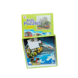 Assorted cardboard 4-piece transport puzzle for educational toys, promoting problem-solving in kids aged 3+ with no sharp edges
