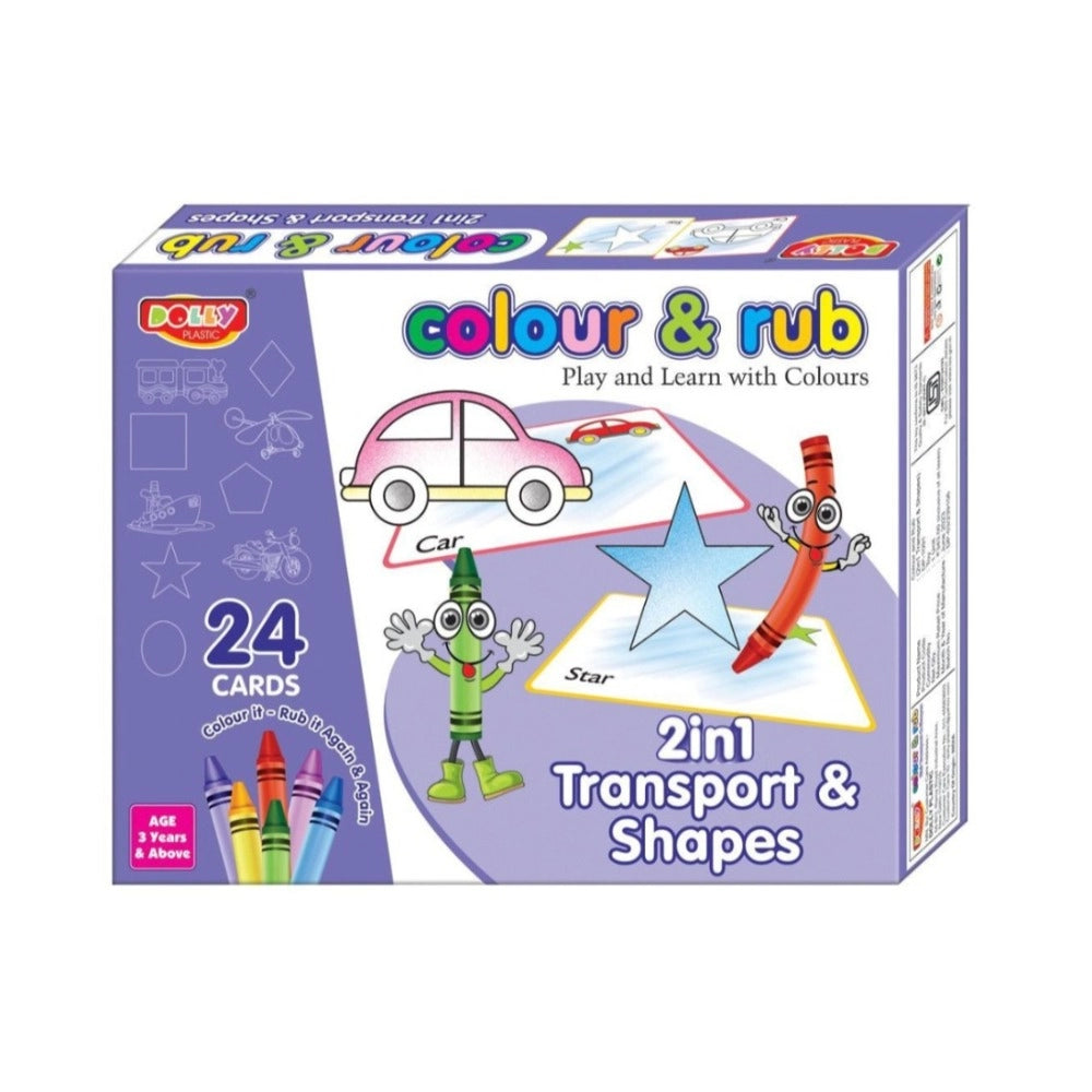 Assorted cardboard educational toys: 2-in-1 transport & shape set with 24 cards for 3+ years, promotes eye-hand coordination and learning