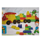 Assorted plastic train blocks for educational play (3+ years). Safe, engaging, and fosters early learning