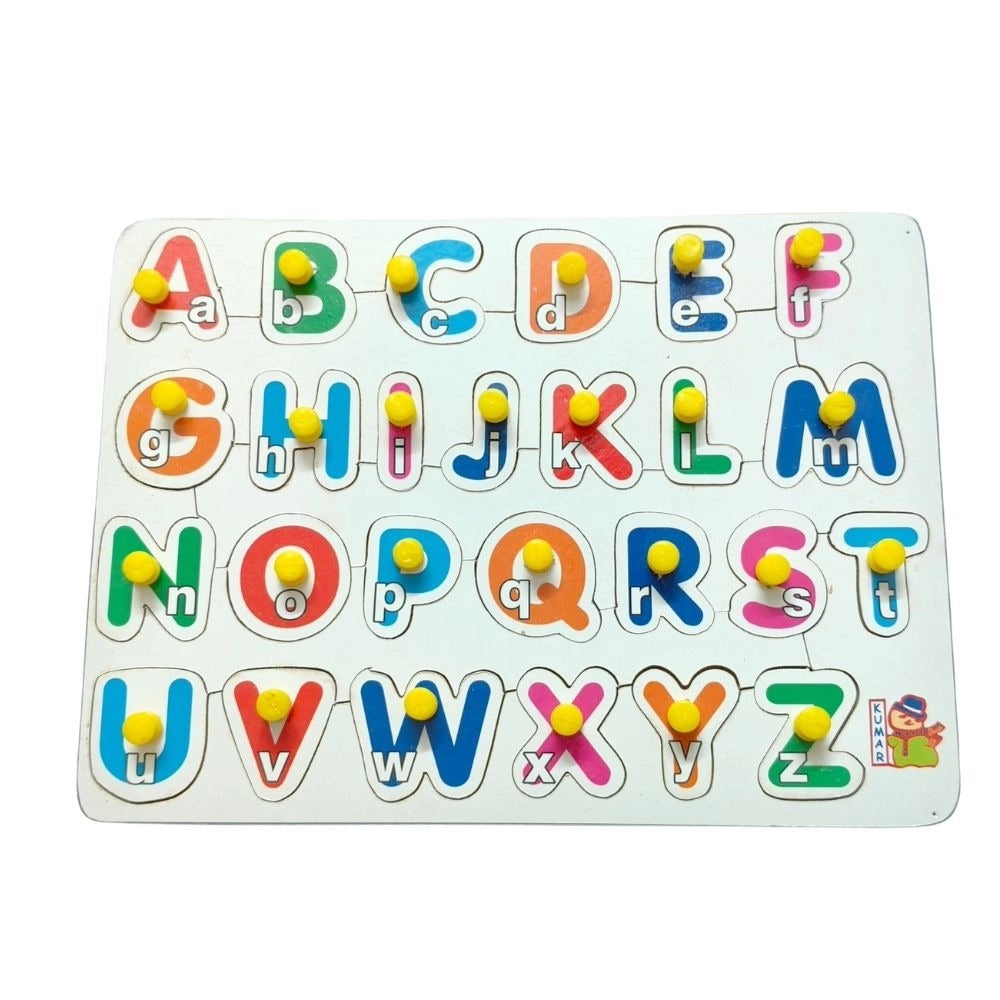 Assorted wooden Alphapet puzzle for educational play (3+ years), enhancing hand-eye coordination and problem-solving