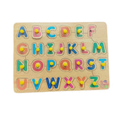 Assorted wooden Alphapet puzzle for children aged 3+ years, enhancing hand-eye coordination and problem-solving skills