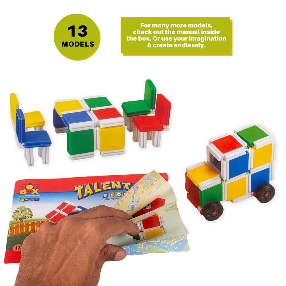 Assorted plastic 66_Pcs Talent Small Block set for educational toys, fostering creativity in children aged 3+ years