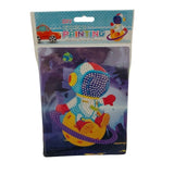 Assorted cardboard Space Man Diamond Painting Kit (2 pack) - Ideal for DIY crafts & phone decor, includes sticky pen, 3 stone types, and tray