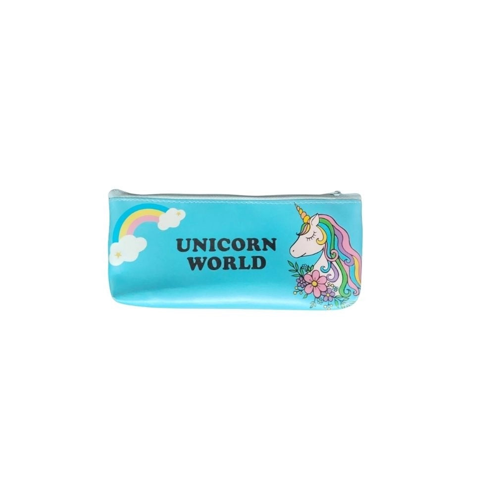 Assorted canvas unicorn pencil pouches - Stationery gift for 3+ years, ideal for organizing school supplies