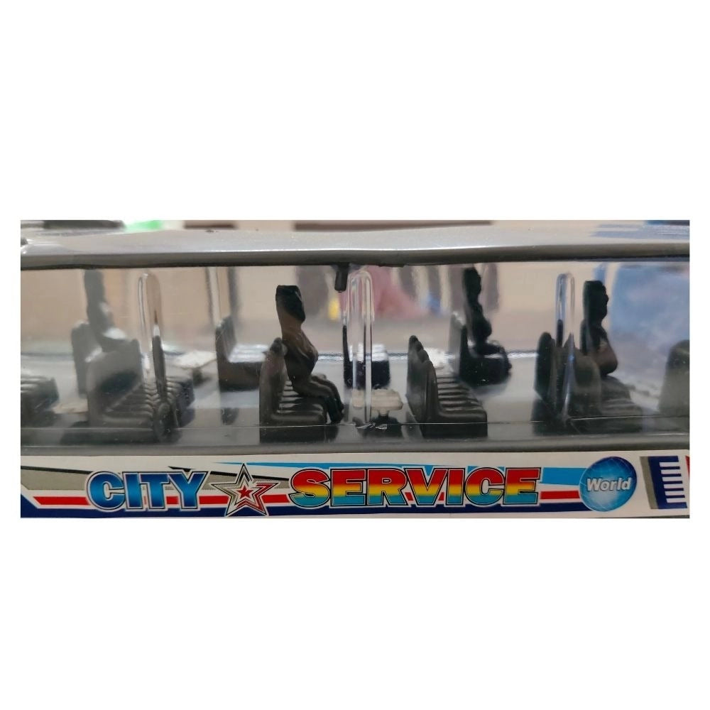 Assorted color, plastic Ashoka Bus toy for 1+ years. Detailed, sturdy pull-back model perfect for children's play or collection