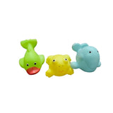 Assorted rubber water animals Chu Chu toys for babies 6+ months, engaging sensory development during bath play