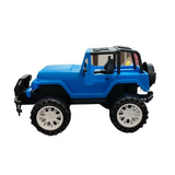 Assorted color, pull-back plastic Jeep toy for toddlers, develops eye-hand coordination & imagination