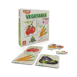 Assorted cardboard vegetable puzzles for 3+ years, promoting logical thinking, eye-hand coordination, and brain development