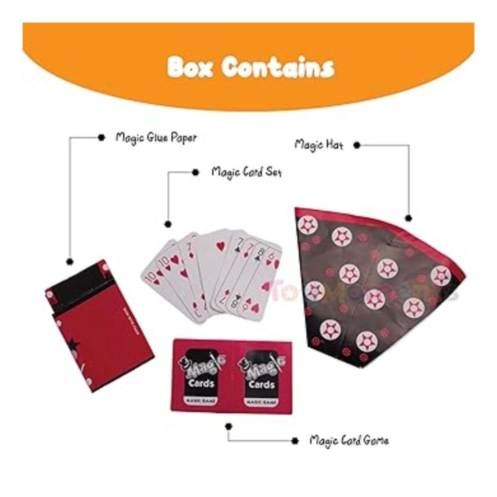 Assorted cardboard Art Of Magic Tricks with 70 tricks, educational toy for kids 3+ years, fosters presentation skills, hand-eye coordination, and problem-solving abilities