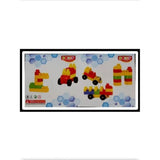 Assorted plastic building blocks set for educational play (3+ years), promoting fine motor skills & cognitive development