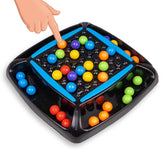 Assorted color plastic Double Trouble game for kids aged 5+, strategically connecting balls of the same color