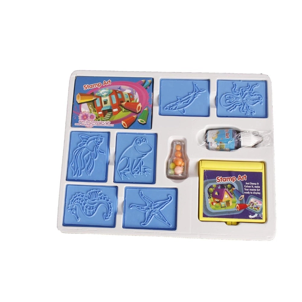 Assorted plastic educational toy - Stamp Art-Aqua for children aged 4+ creating artworks & labels
