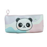 Assorted canvas panda cartoon printed pencil pouch (Pack of 2) - Perfect stationery organizer for kids aged 3+ years