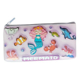 Assorted mermaid canvas pencil pouch for kids, ideal stationery organizer